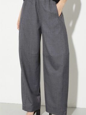 Max & Co. Wide Leg Trousers in Charcoal Gray